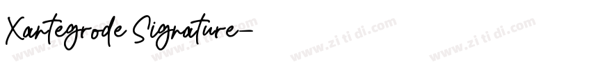 Xantegrode Signature字体转换